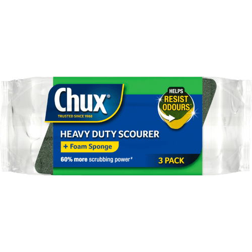 Chux Heavy Duty Scourer + Foam Sponge