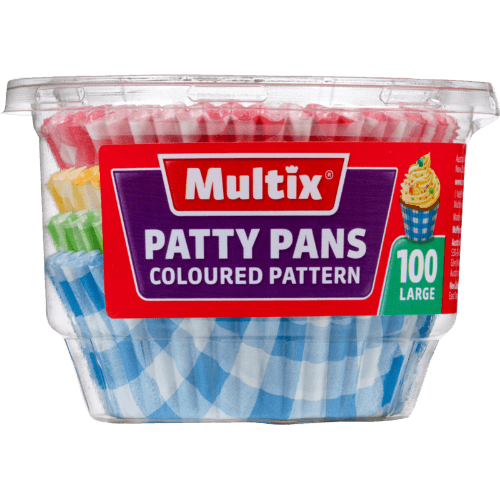 Multix Coloured Pattern Large Patty Pans