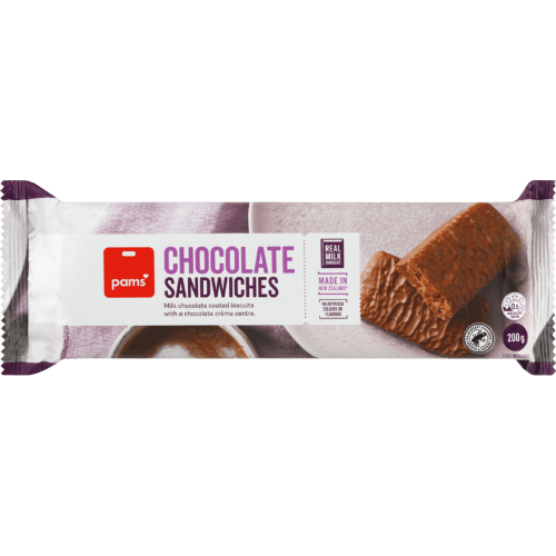 Pams Chocolate Sandwiches Biscuits