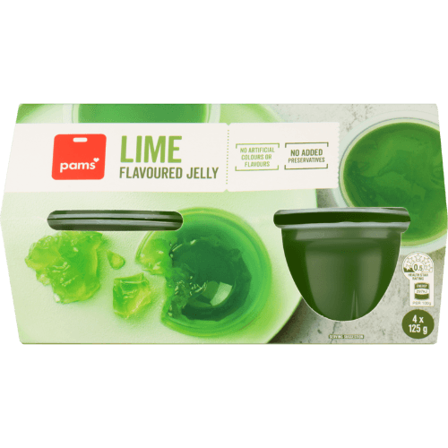 Pams Lime Flavoured Jelly Cups