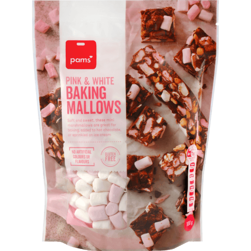 Pams Pink & White Baking Mallows