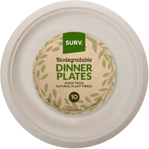 Surv Dinner Plates Biodegradable 26cm