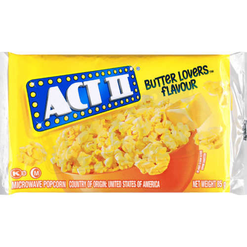 Act II Butter Lovers Flavour Microwave Popcorn