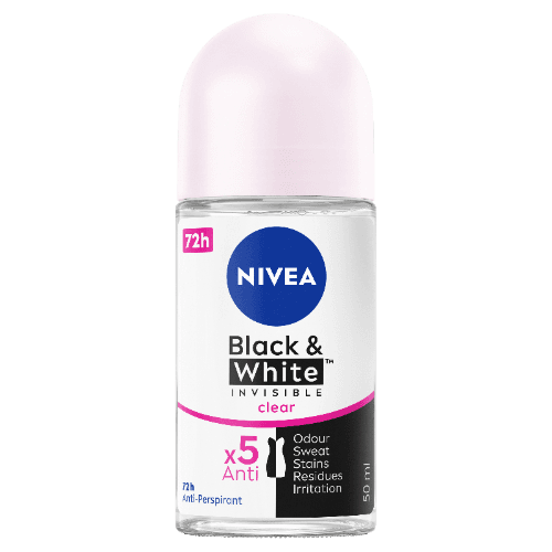Nivea Black & White Invisible Clear 72Hr Protection Anti-Perspirant  Deodorant Roll On