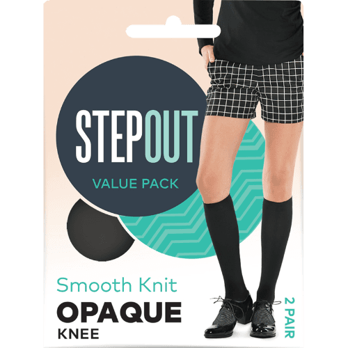 Stepout Opaque Knee 50 Denier Fits Most Black