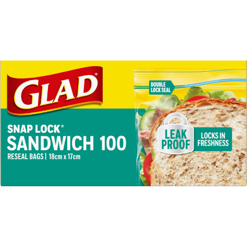Glad Snap Lock Resealable Sandwich Bags