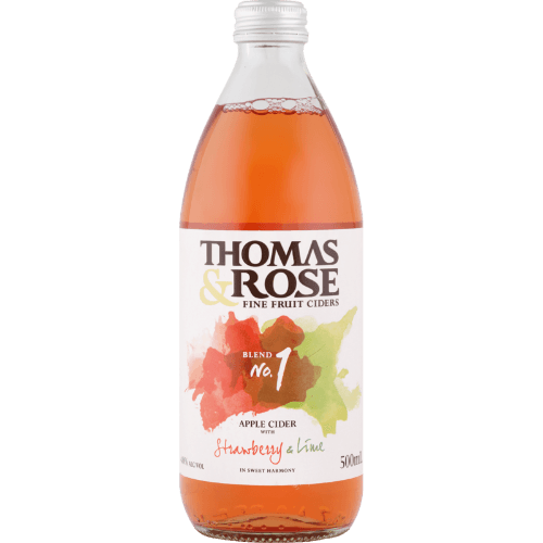 Thomas & Rose Strawberry & Lime Fine Fruit Cider 500 mL