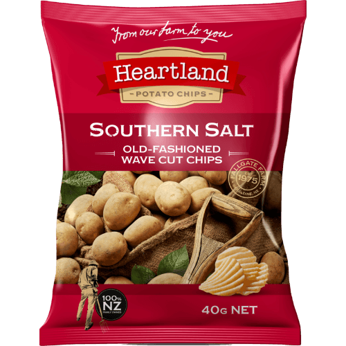 Heartland Southern Salt Old Fashioned Wave Cut Potato Chips