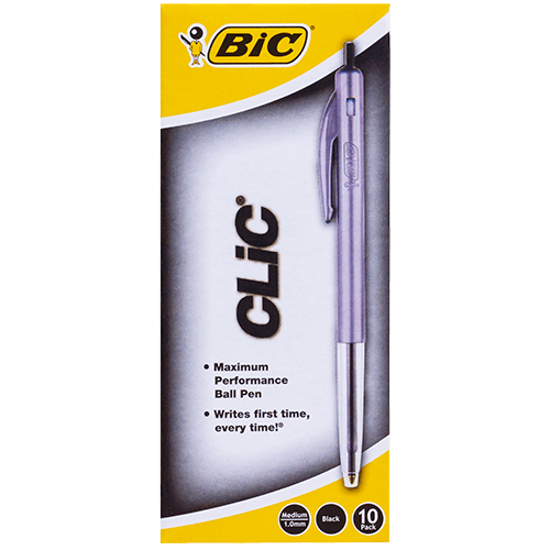 Bic BIC Clic Retractable Ballpoint Pen Medium Black