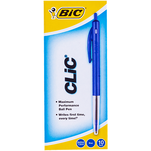 Bic Clic Blue Pens