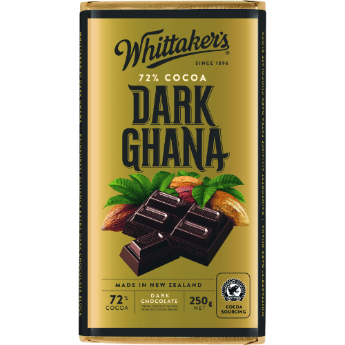 Whittaker's Dark Ghana 72% Cocoa Dark Chocolate Block