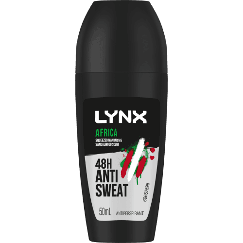 Lynx Africa Squeezed Mandarin & Sandalwood 48Hr Deodorant Antiperspirant Roll On