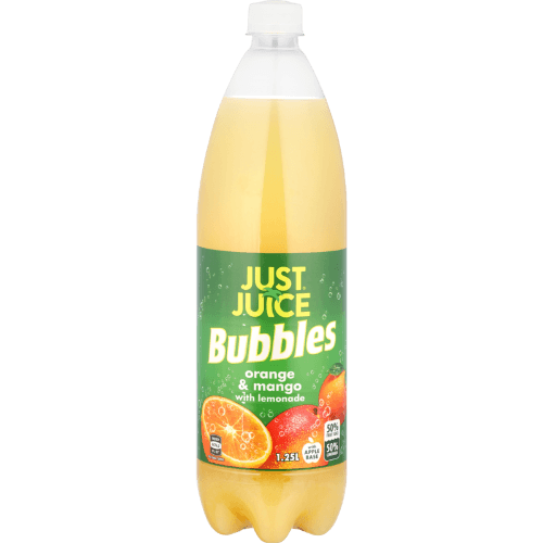 Just Juice Bubbles & Orange Mango With Lemonade Fruit Drink