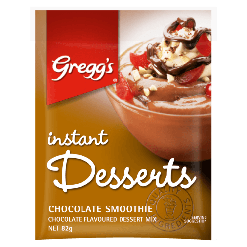 Gregg's Instant Desserts Chocolate Smoothie Chocolate Flavoured Dessert Mix 82 g