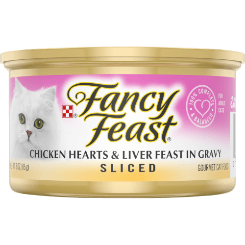Purina Fancy Feast Sliced Chicken Hearts & Liver In Gravy Adult Wet Cat Food 85 g