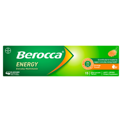 Berocca Energy Orange Flavour Effervescent Tablets