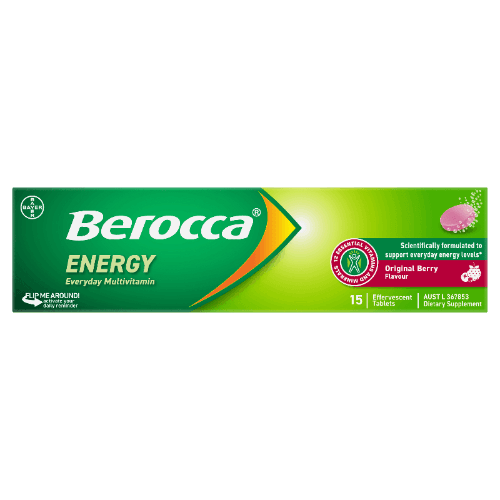 Berocca Energy Orignal Berry Flavour Effervescent Tablets