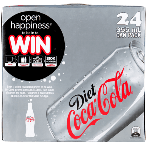 Diet Coca-Cola Soft Drink Cans 24 pack