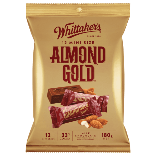 Whittaker's Mini Size Almond Gold 12 Chocolate Bars