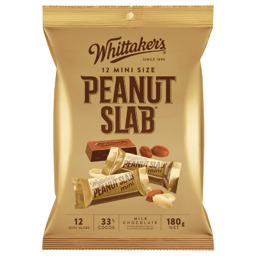 Whittaker's Mini Size Peanut Slab 12 Chocolate Bars