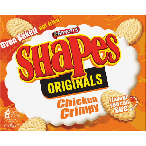 Arnott's Shapes Originals Chicken Crimpy Crackers
