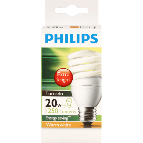 Philips Tornado 20w Warm White Screw Bulb