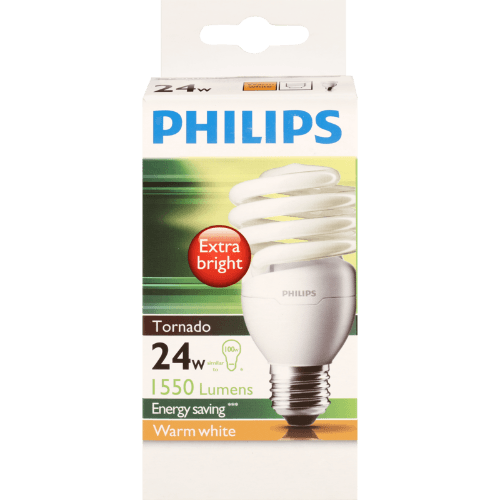Philips Tornado 24w Warm White Screw Bulb