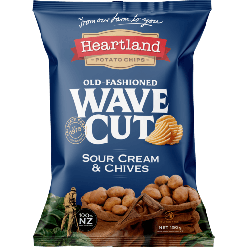 Heartland Sour Cream & Chives Old-Fashioned Wave Cut Chips
