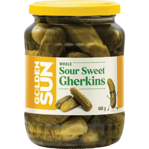 Golden Sun Whole Sour Sweet Gherkins