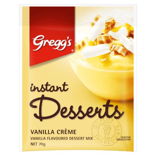 Gregg's Instant Desserts Vanilla Creme Vanilla Flavoured Dessert Mix 70 g