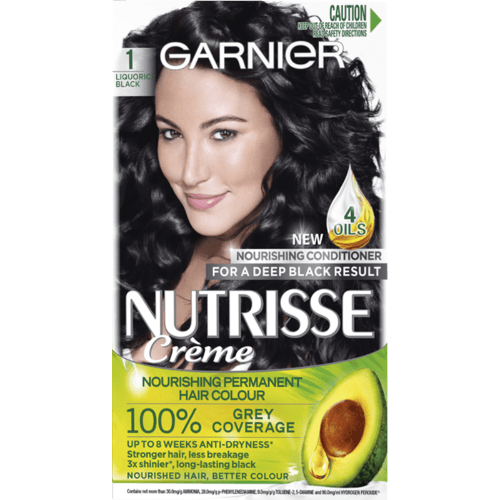 Garnier Nutrisse 1 Liquorice Black Hair Colour
