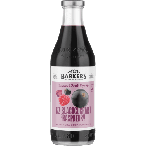 Barker's NZ Blackcurrant & Raspberry Pressed Fruit Syrup