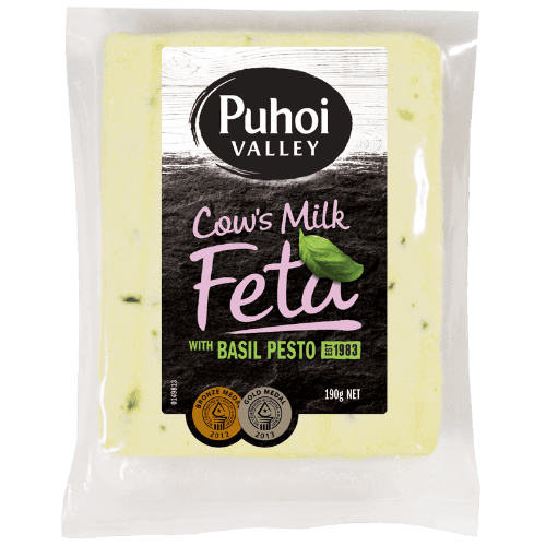 Puhoi Valley Cows Milk Feta With Basil Pesto Cheese