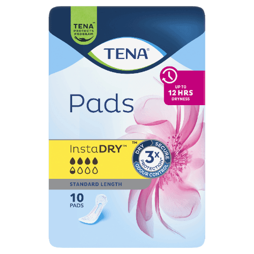 Tena InstaDry Standard Length Pads