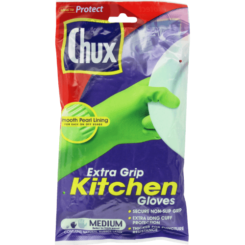 Chux Extra Grip Kitchen Reusable Gloves Medium