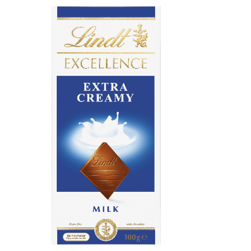 Lindt Excellence Extra Creamy Milk Chocolate Block