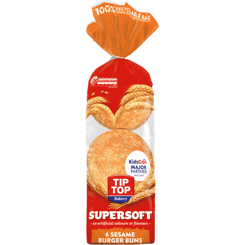 Tip Top Supersoft Sesame Burger Buns