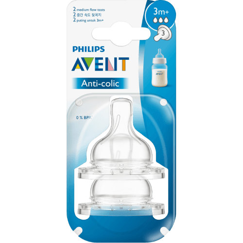 Philips Avent Silicone Teats Medium Flow 3+ Months