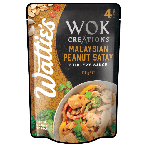 Wattie's Wok Creations Malaysian Peanut Satay Stir-Fry Sauce