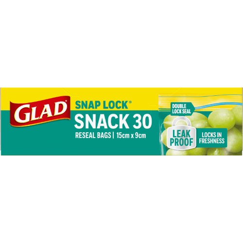 Glad Snap Lock Resealable Snack Bags