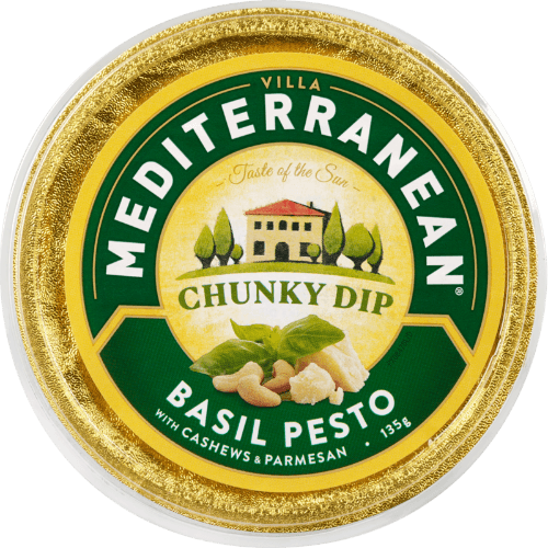 Mediterranean Basil Pesto Cashews & Parmesan Chunky Dip