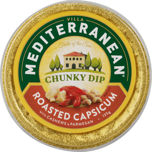 Mediterranean Roasted Capsicum With Cashews & Parmesan Chunky Dip