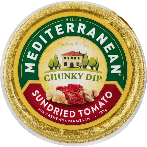 Mediterranean Sundried Tomato Cashews & Parmesan Chunky Dip