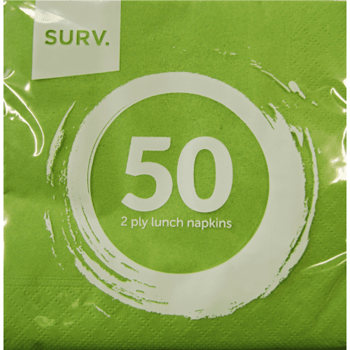Surv Lime 2 Ply Lunch Napkins