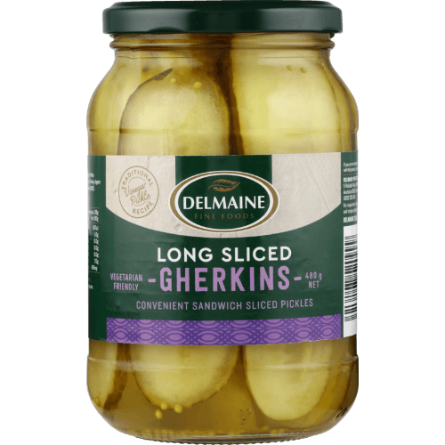 Delmaine Long Sliced Gherkins
