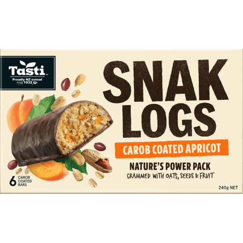 Tasti Carob Coated Apricot Snak Logs