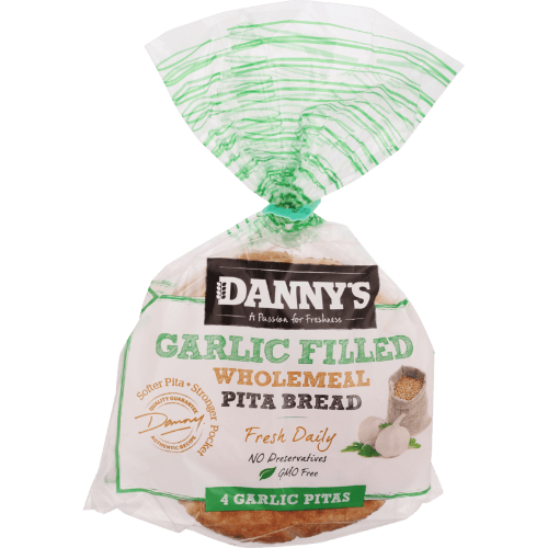 Danny's Garlic Filled Wholemeal Pita Bread