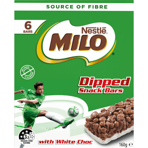 Nestle Milo Cereal White Chocolate Dipped Snack Bars