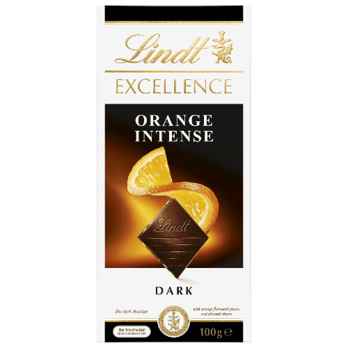 Lindt Excellence Orange Intense Dark Chocolate Block
