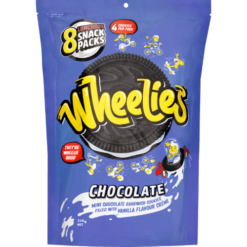 Wheelies Chocolate Mini Sandwich Cookies Multipack